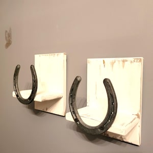 Horseshoe Shelf, Handmade Rusic Decor, Rustic Shelf, Bath Shelf, Rustic
