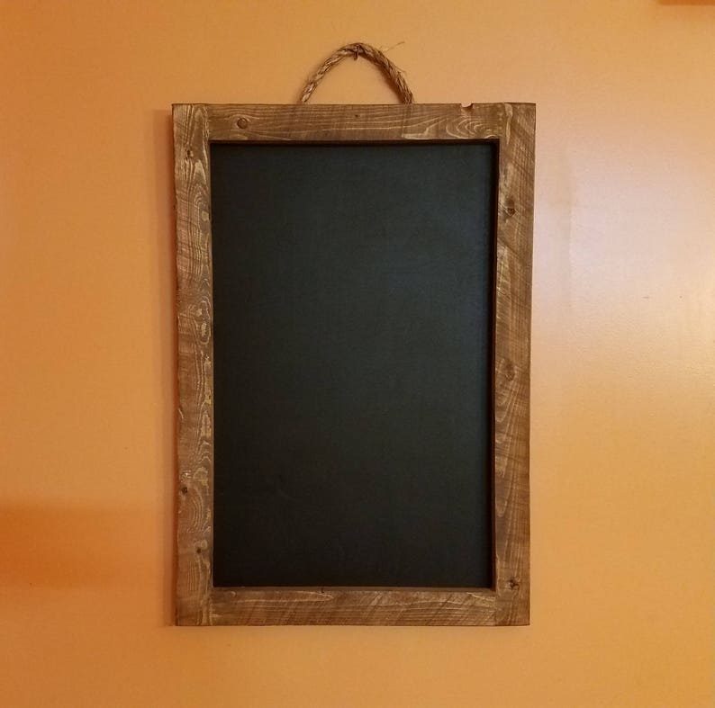 Rustic Home Decor Chalkboard 16 X 24 Frame Wood Sign Board Black