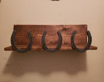 Rustic Shelf,  Horseshoe shelf, Rustic Bath Shelf,  Home Decor,  Bath Decor, Farmhouse Decor, Shelf, Western Decor