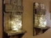 Wood candle holders, Rustic Home Decor, Log cabin decor , Mason Jar Candle holders, Farmhouse decor, Shelf, Housewarming 