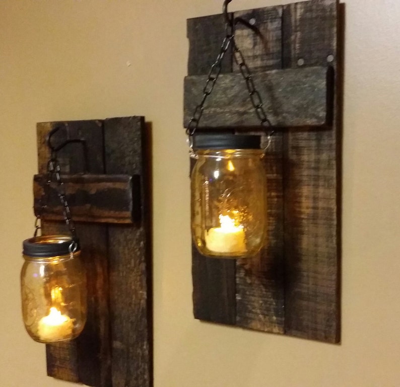 Rustic Candle Holder Rustic Decor sconce candle holder Etsy
