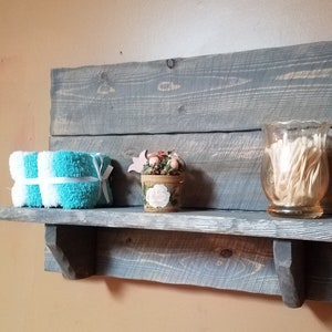 Rustic Home Decor, Pallet Shelf, Bathroom Shelf, Kitchen Shelf