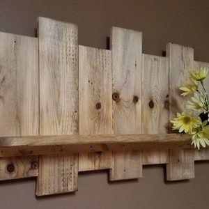 Wood shelf, Pallet shelf, country decor, display shelf, Bath shelf, Large Shelf, displayShelf, Cabin Decor, farmhouse, house warming, gift