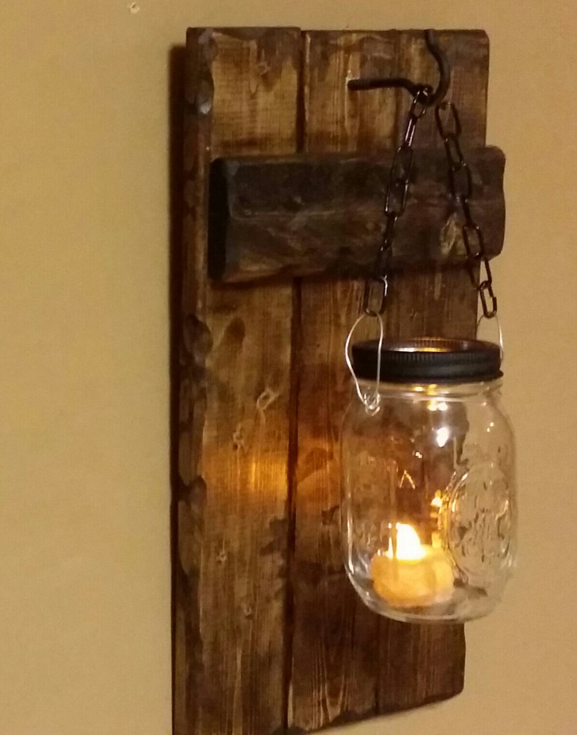 Hanging Candle Holders Rustic Home Decor sconces candle Etsy