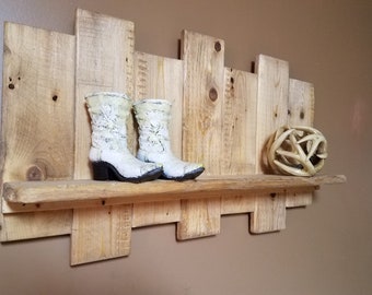 Estante de exhibición, estante de paleta, decoración de granja, estante de cocina, decoración rústica del hogar, estante de madera, estante de baño, estante grande, decoración de cabaña