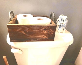 Caja de madera con asas en forma de herradura, decoración rústica de granja, centro de mesa, regalo del oeste