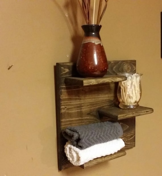 Rustic Decor Small Shelf Bathroom Shelf Kitchen Shelf Etsy