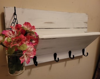 Decoración rústica para el hogar, organizador de correo, decoración rústica de madera, decoración rústica, llavero, decoración campestre para el hogar, decoración de granja, regalo, decoración de cocina
