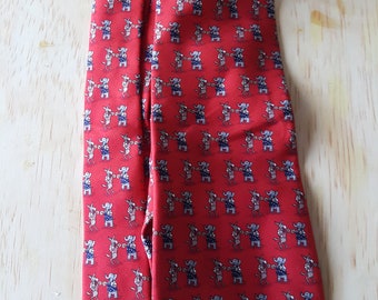NOS - Vintage Donkey and Elephant - Democratic Party and Republican Party - Boxing Novelty Necktie by Museum Artifacts All Silk Tie