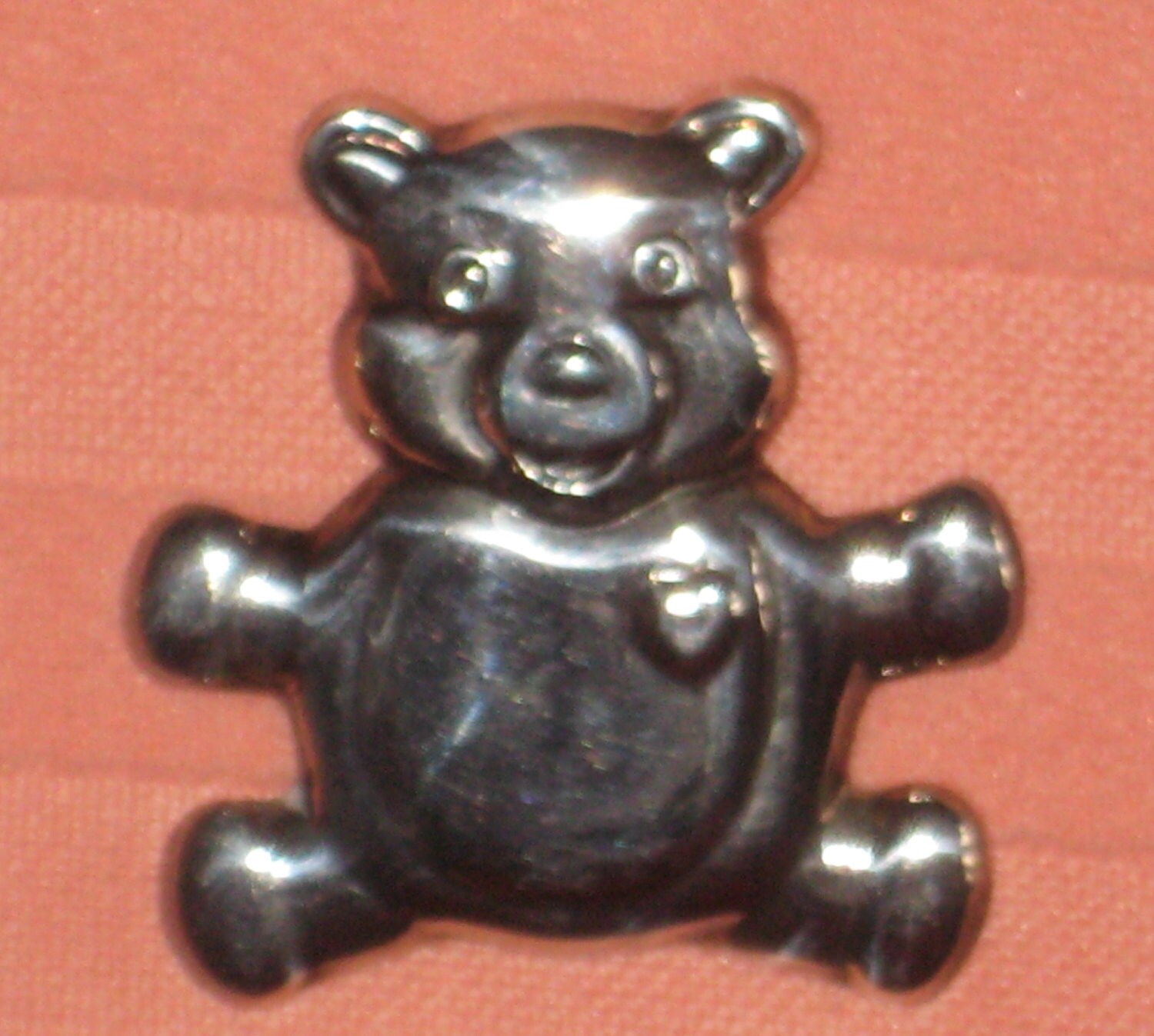 Vintage 925 Sterling Silver Teddy Bear With Heart Brooch Pin - Etsy