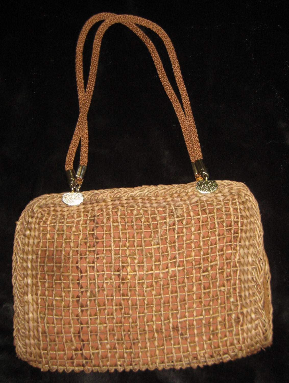 Vintage Creazioni ALMA Made in Italy Shoulder Handbag Brown Purse  