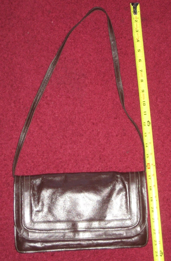 Vintage Made in India Brown Leather Purse or Clut… - image 1
