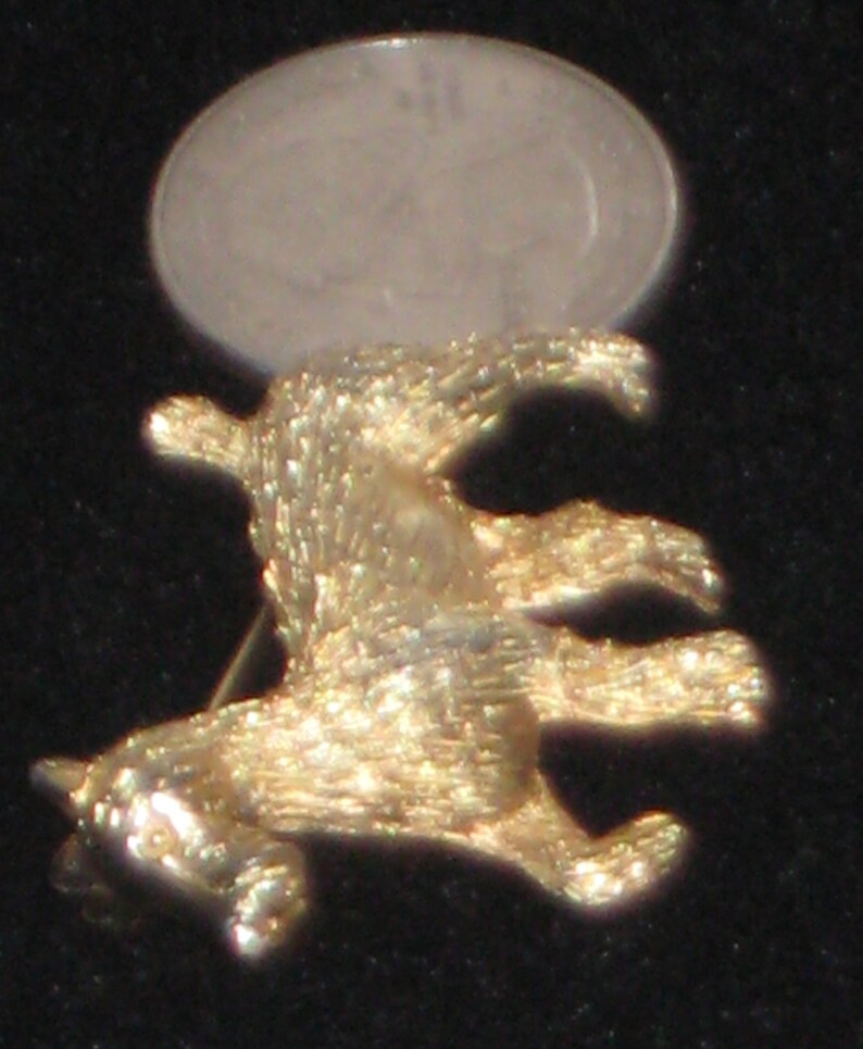 Vintage BOUCHER Gold Tone Dog Brooch Pin SIGNED & NUMBERED Etsy