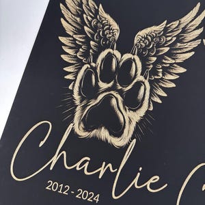 Targa commemorativa personalizzata in carta da grattare incisa – Per il tuo fedele cane