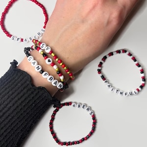 San Francisco Bracelet / San Fran Bracelet / The Niners / 49ers Bracelet / SF Bracelet / San Francisco Gift / SF Football