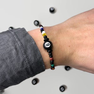 Billiards Bracelet / Pool Bracelet / 8 Ball Bracelet / Billiards Gift