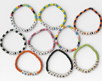Runner Bracelet; Half Marathon, Full Marathon, or 5K gift