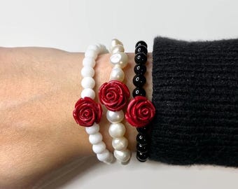 Rose Beaded Bracelet