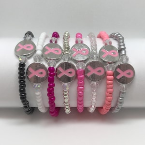 Breast Cancer Awareness Bracelet / Breast Cancer / Awareness Bracelet / Breast Cancer Gift / Breast Cancer Bracelet