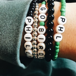 Philly Bracelet / Go Birds Bracelet / PHL Bracelet / Philadelphia Bracelet / Eagles Bracelet / Philly Gift / Philadelphia / Iggles