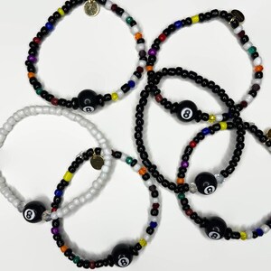 Billiards Bracelet / Pool Bracelet / 8 Ball Bracelet / Billiards Gift