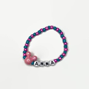 Disney Name Bracelet / Customized Name Bracelet / Mickey Mouse Name Bracelet / Kid&#39;s Name Bracelet