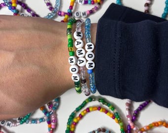 Personalized Mom Beaded Bracelet / Gift for Mother
