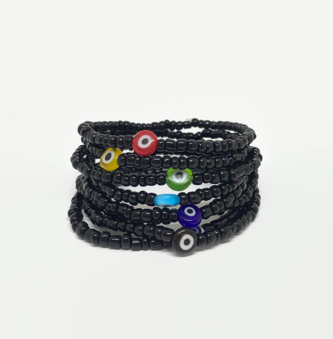 Black Evil Eye Bracelet / Trendy Bracelet / Evil Eye / Beaded Bracelet