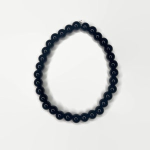 Black Beaded Bracelet / Black Bracelet / Mens Bracelet