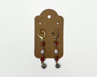 Eclectic Ball Huggie Dangle Earrings