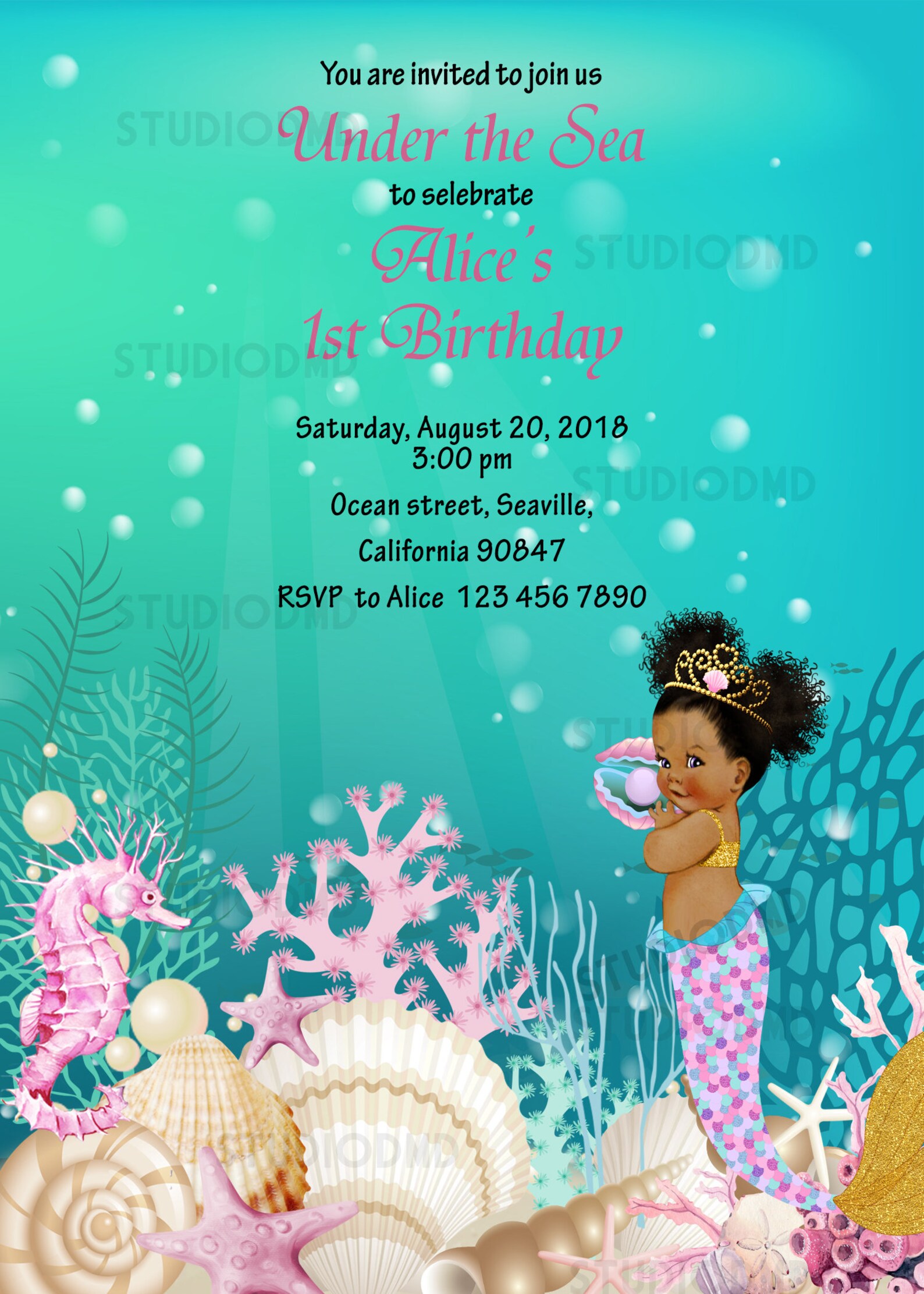 printable-first-birthday-invitation-the-little-mermaid-etsy