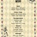 Printable Menu Card Template, Alice in Wonderland, Wedding, Birthday ...