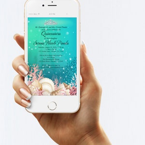 Quinceañera Invitation, Under the Sea Invitation, Birthday Invitation ...