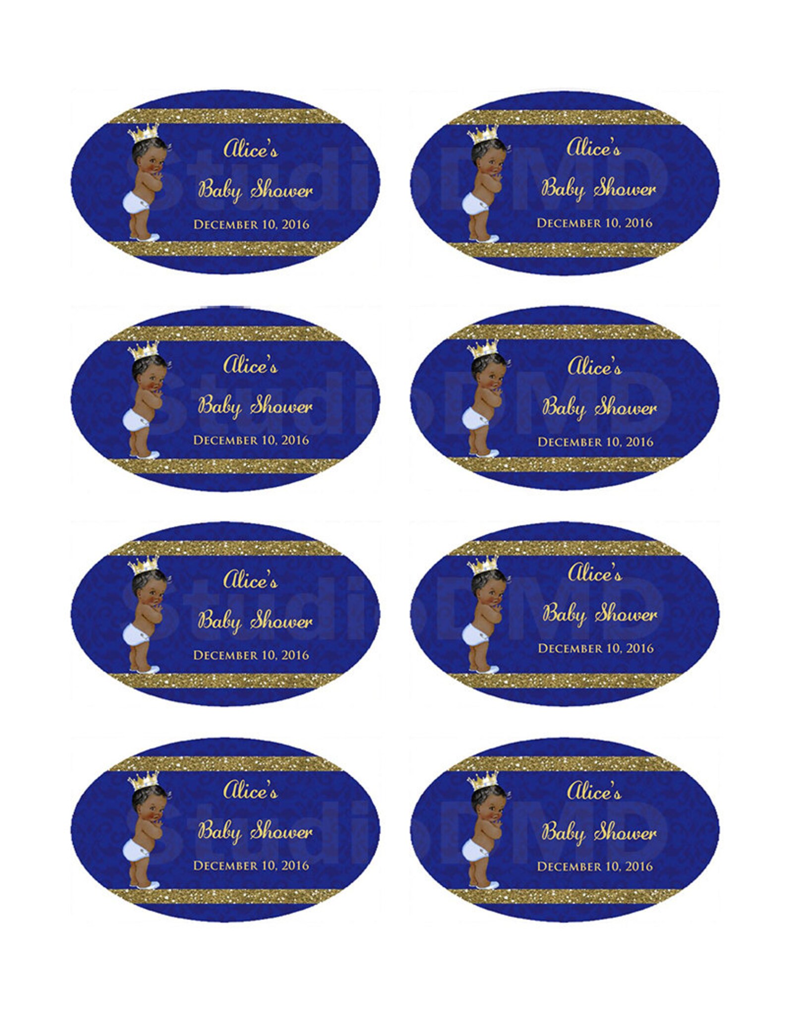 Printable Oval Labels Baby Shower Labels Royal Baby Shower Etsy