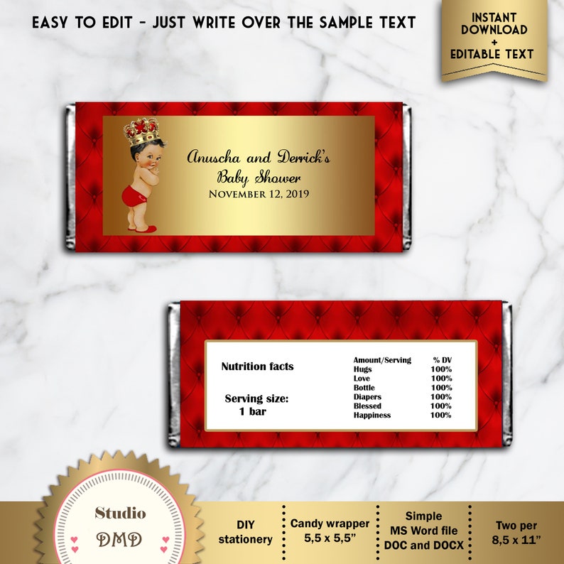 red royal candy bar wrapper template red royal candy bar wrapper template