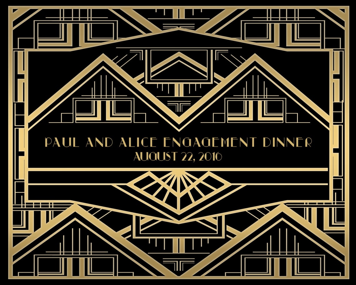 Great Gatsby Art Deco Backdrop for Photos Wall Decor Party Etsy UK