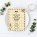 Printable Menu Card Template, Alice in Wonderland, Wedding, Birthday ...