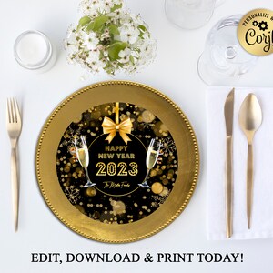 Printable Charger Plate Insert or Centerpiece New Years Eve - Etsy