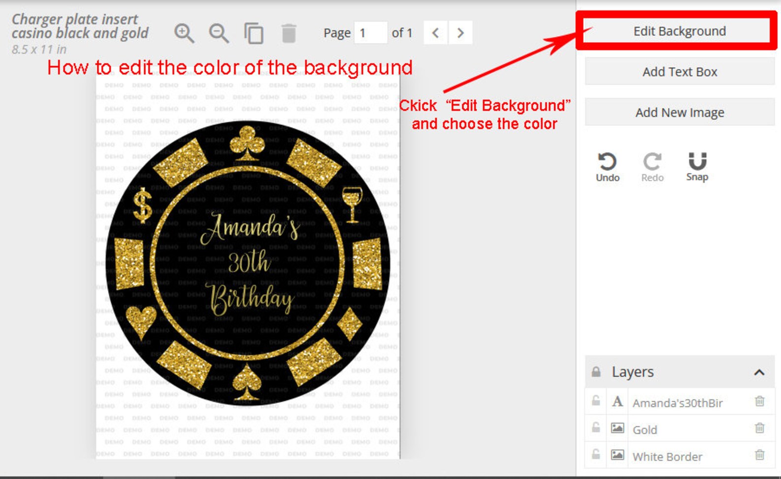 Printable Charger Plate Insert or Centerpiece Casino Theme - Etsy