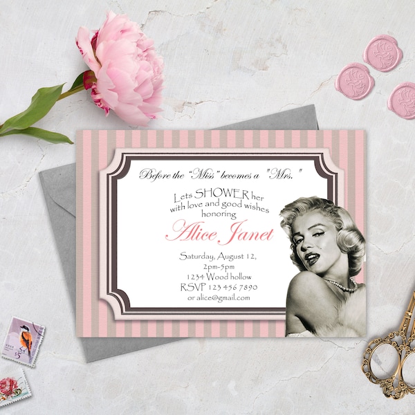 Old Hollywood Invite Etsy
