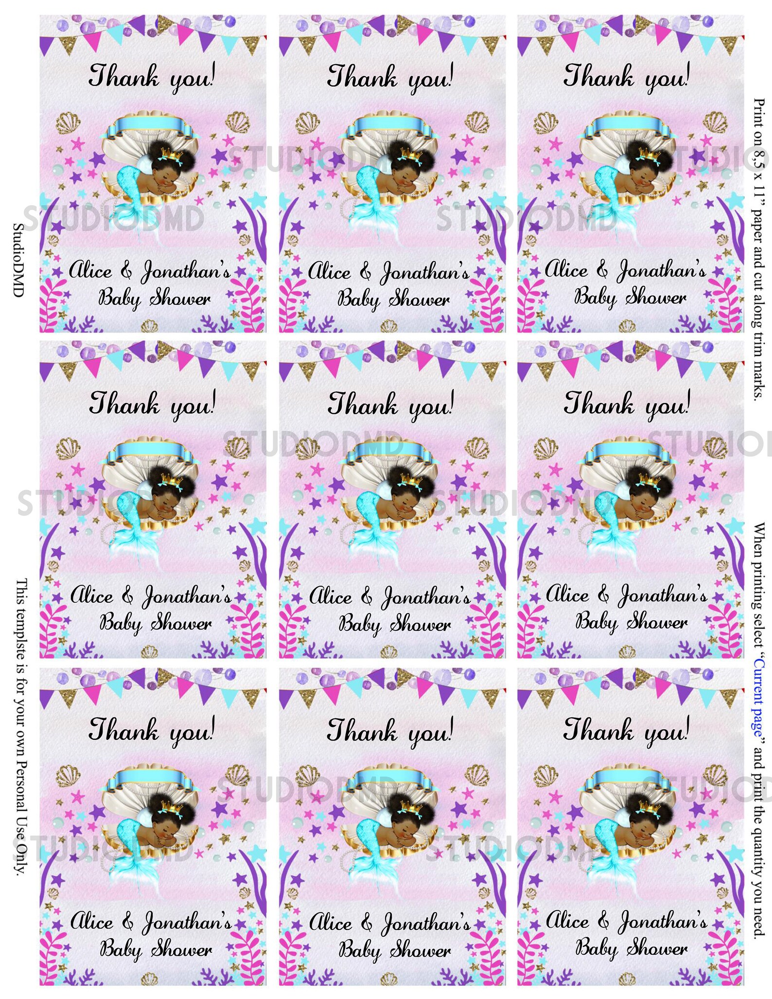 Printable Baby Shower Thank You Tags Favor Tags Little | Etsy