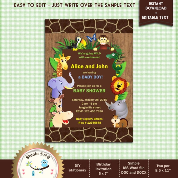 Printable Mermaid Baby Shower Invitation Girl Instant
