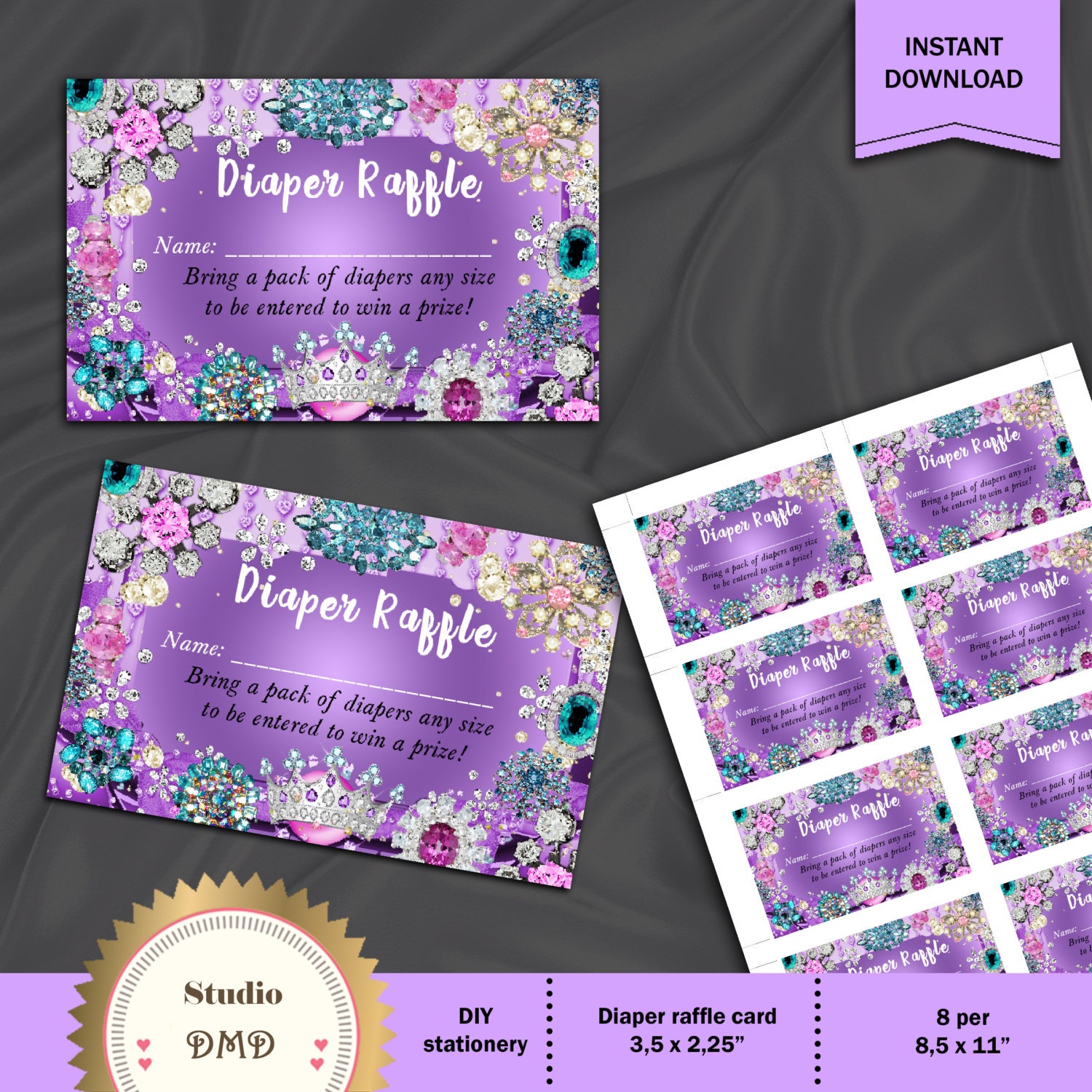 Diaper Raffle Card Printable Diaper Raffle Card Little | Etsy