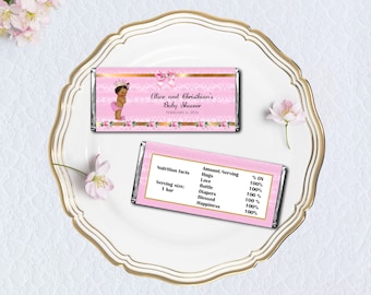 Printable Candy Bar Wrapper, Hershey’s Chocolate Wrapper, Little Princess, Royal Baby Shower, texte modifiable en word, Instant DOWNLOAD, BS09