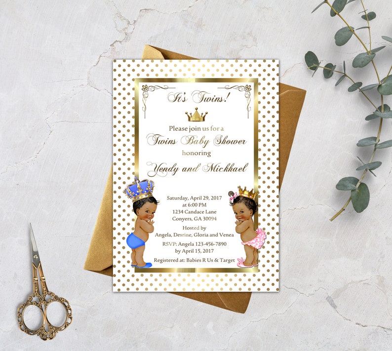 Printable Prince and Princess Baby Shower Invitation Royal - Etsy