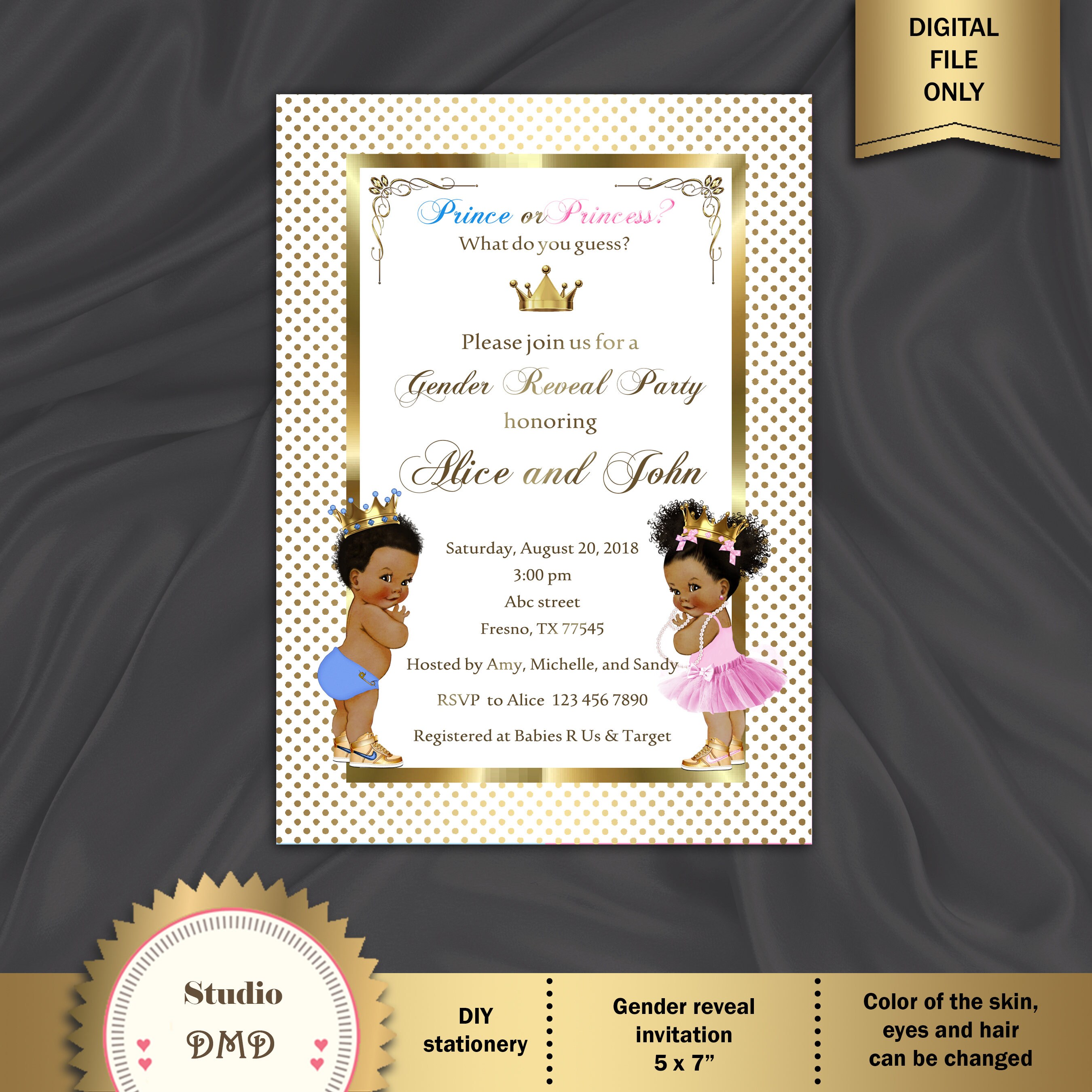 printable gender reveal invitation baby reveal invitation etsy