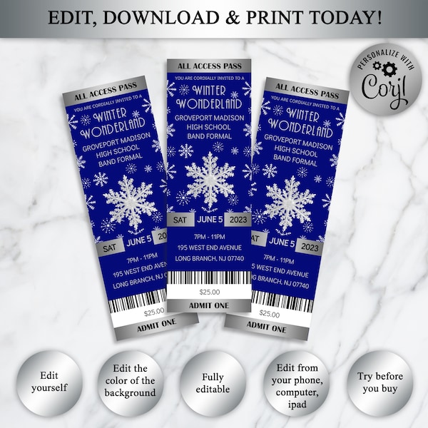 Wonderland Ticket Etsy