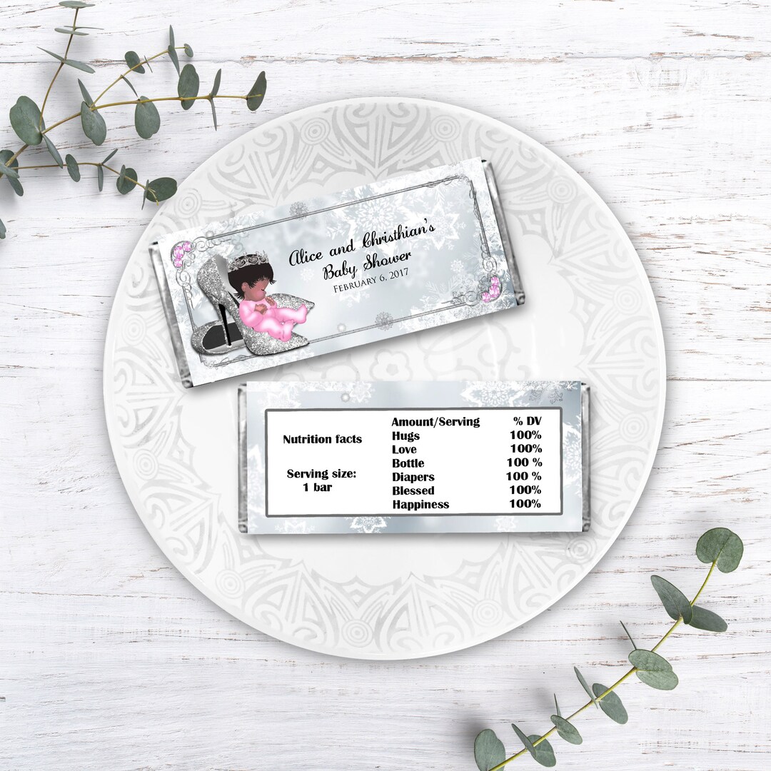 Printable Candy Bar Wrapper, Hershey's Chocolate Wrapper, Winter ...