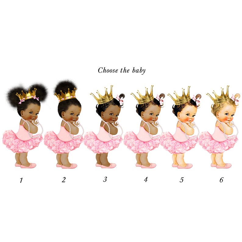 Princess Baby Shower Invitation, Little Princess Baby Shower Invite, Baby Girl, Royal Baby Shower, Pink Gold Printed Or Digital file, BS12 image 4