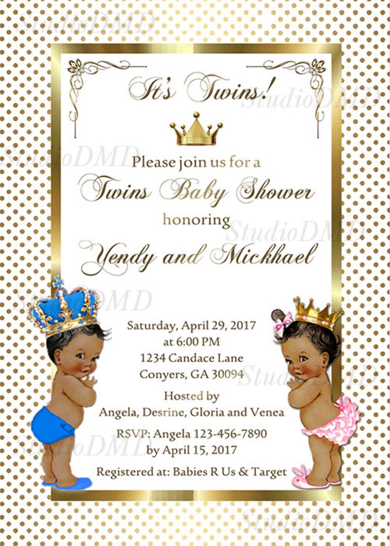 Printable Prince and Princess Baby Shower Invitation Royal | Etsy